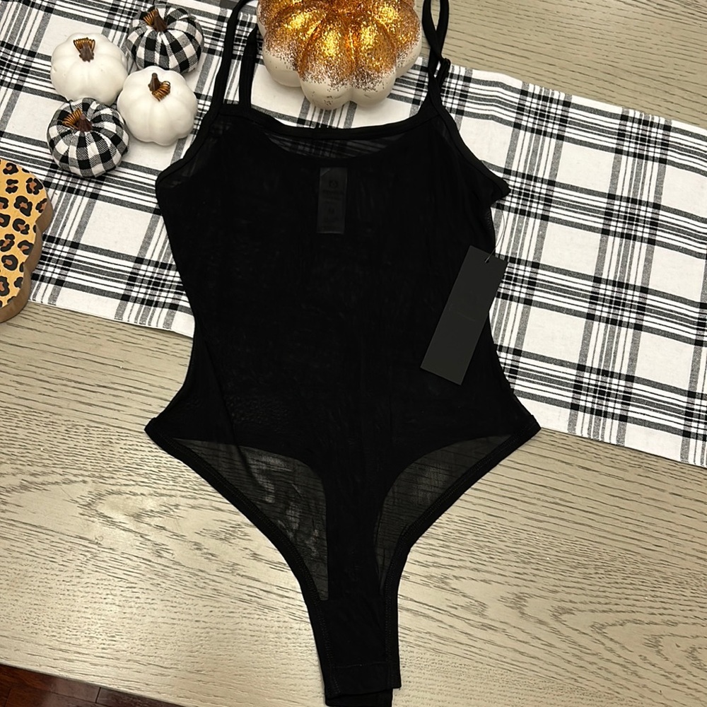 Mono B Mesh Black Bodysuit
